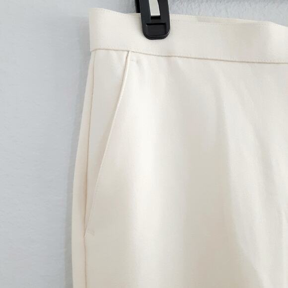 Norton Mccnaughton High Waisted Straight Leg Trousers White Dress Pants Size 10 - Picture 3 of 11